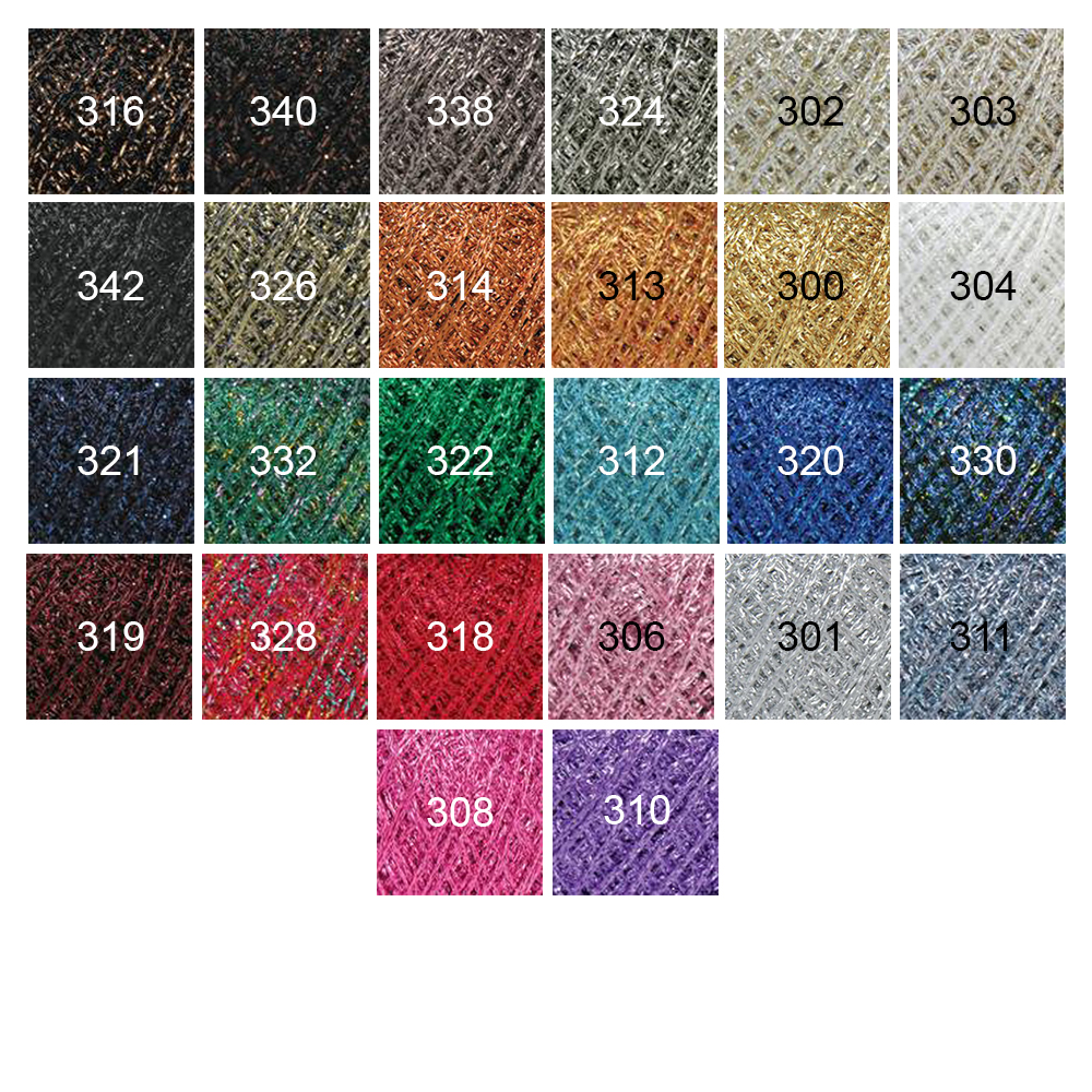 Anchor Artiste Metallic Yarn Wool Sparkle 4Ply Knit Crochet